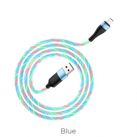 U85 Charming Night Charging Data Cable For Lightning - Blue